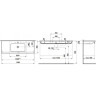 Раковина LAUFEN LIVING 130x48 белый глянцевый 8.1643.5.000.104.1